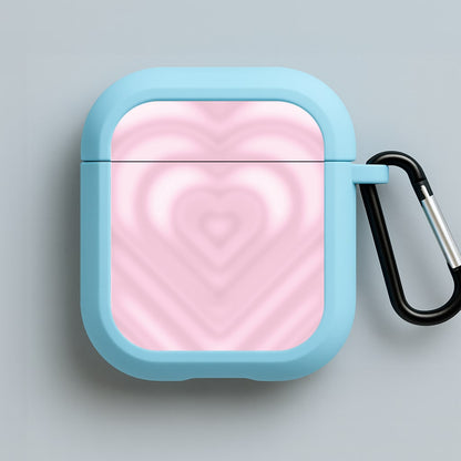 Drippy Love Heart Pink Blue AirPods Case