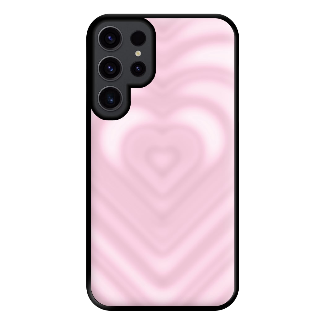 Drippy Love Heart Pink Phone Case for Galaxy S23 Ultra