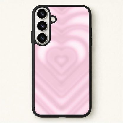 Drippy Love Heart Pink Phone Case for Galaxy S26