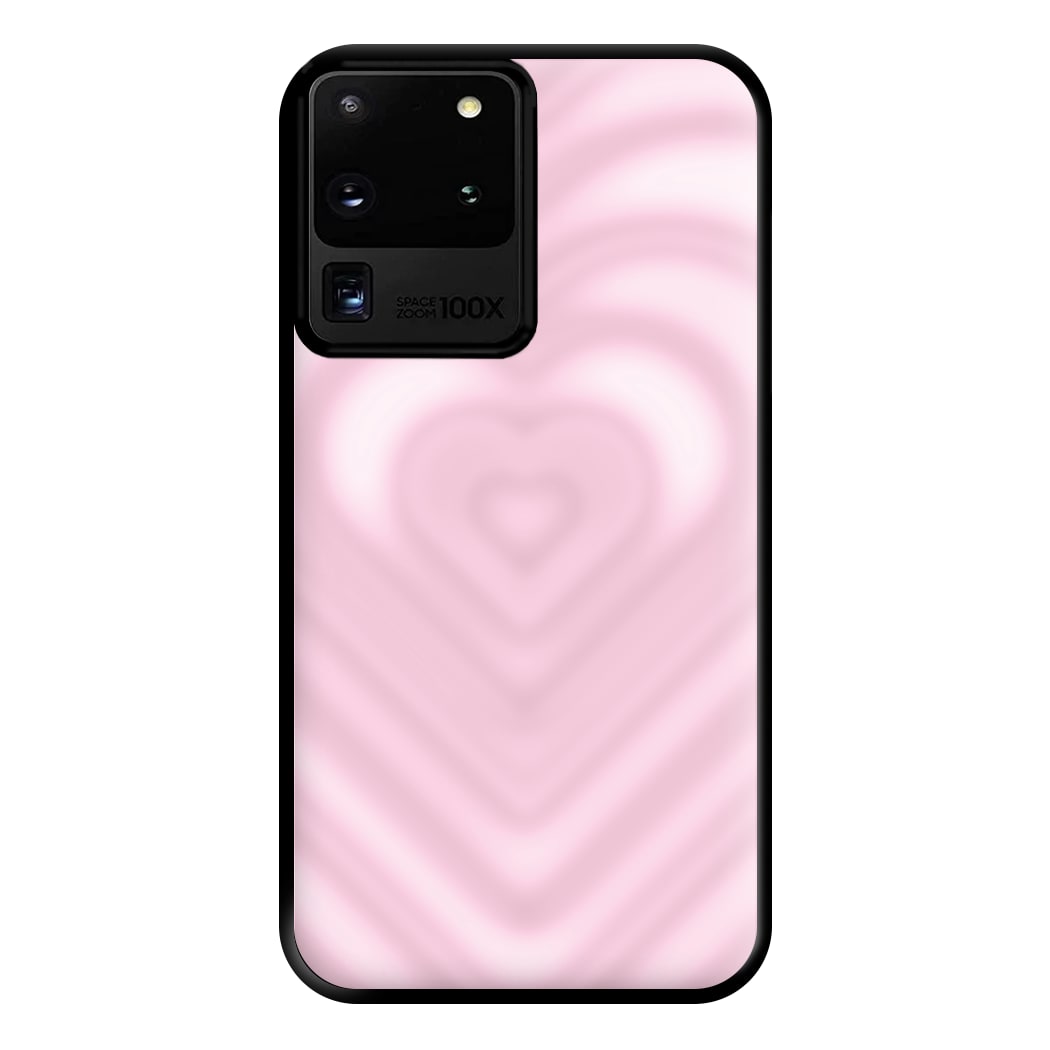 Drippy Love Heart Pink Phone Case for Galaxy S20 Ultra