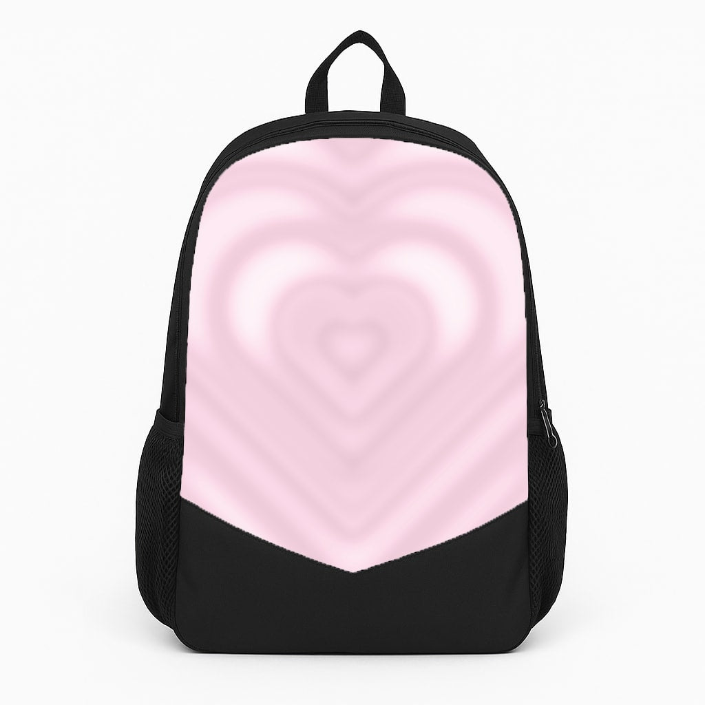 Drippy Love Heart Pink Large Backpack