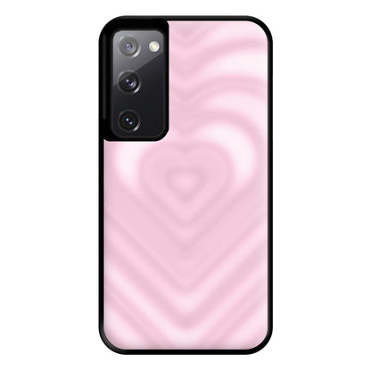 Drippy Love Heart Pink Phone Case for Galaxy S20FE