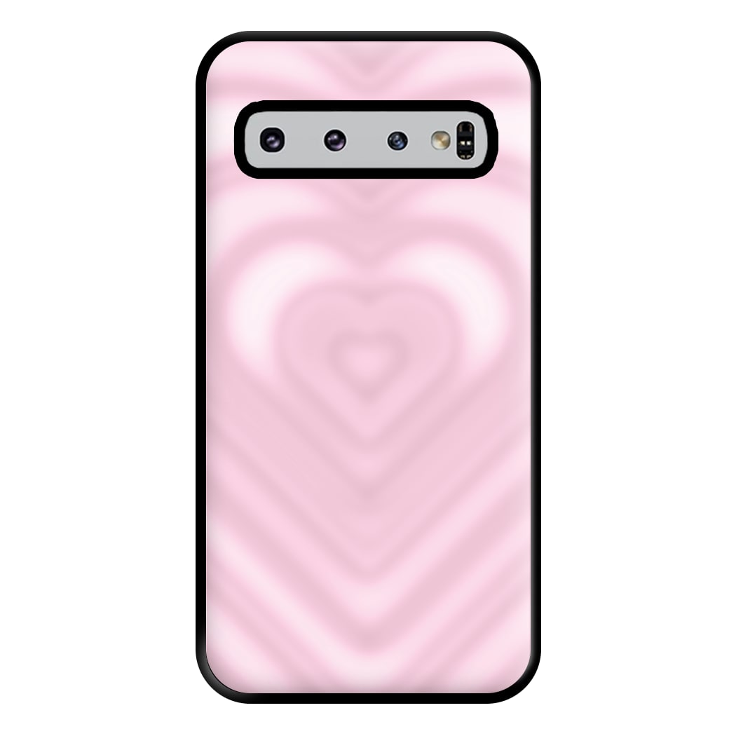 Drippy Love Heart Pink Phone Case for Galaxy S10 Plus