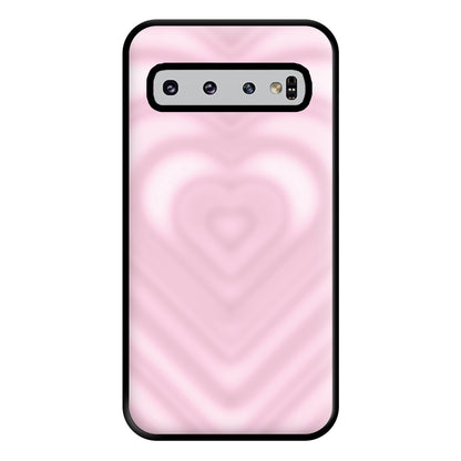 Drippy Love Heart Pink Phone Case for Galaxy S10 Plus