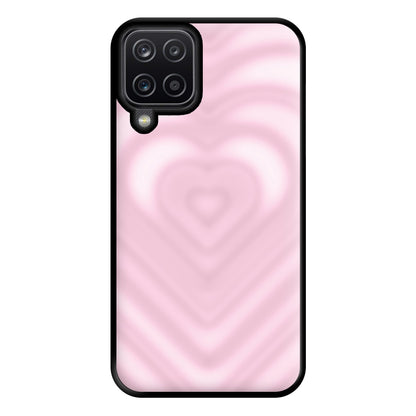 Drippy Love Heart Pink Phone Case for Galaxy A12