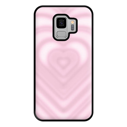 Drippy Love Heart Pink Phone Case for Galaxy S9 Plus