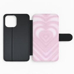Drippy Love Heart Pink Flip Phone Case