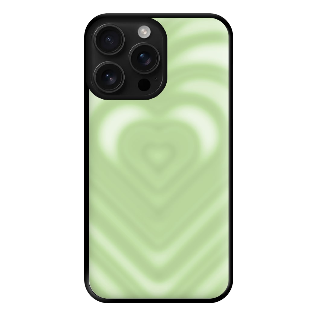 Drippy Love Heart Green Phone Case