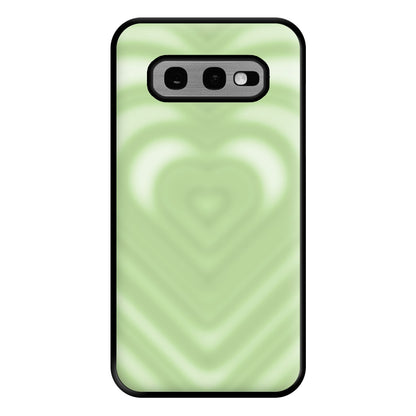 Drippy Love Heart Green Phone Case for Galaxy S10e