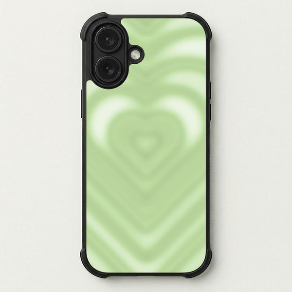 Drippy Love Heart Green Phone Case — Bumper case