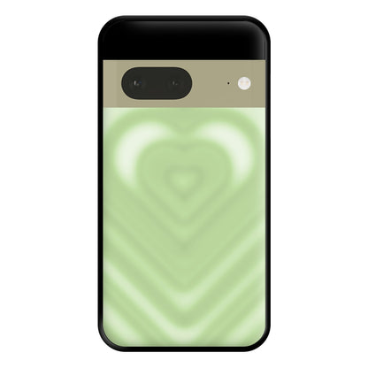Drippy Love Heart Green Phone Case for Google Pixel 7a