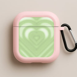 Drippy Love Heart Green Pink AirPods Case