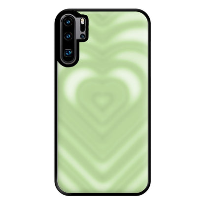 Drippy Love Heart Green Phone Case for Huawei P30 Pro