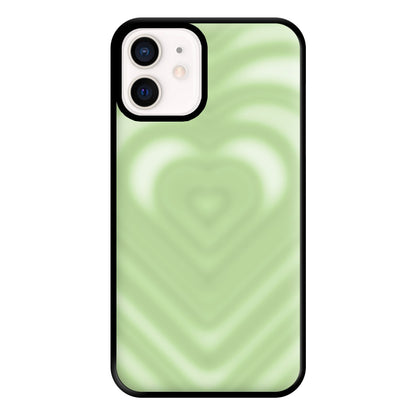 Drippy Love Heart Green Phone Case for iPhone 13 Mini