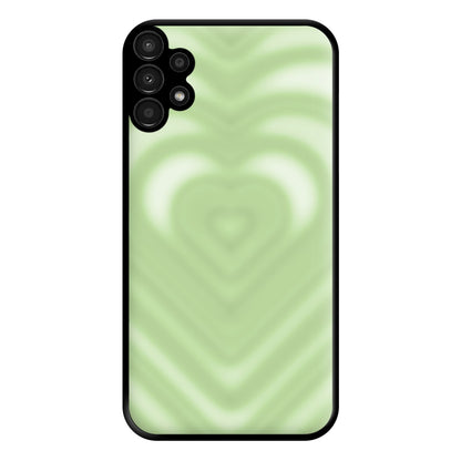 Drippy Love Heart Green Phone Case for Galaxy A13