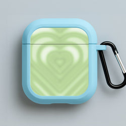 Drippy Love Heart Green Blue AirPods Case