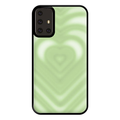 Drippy Love Heart Green Phone Case for Galaxy A71