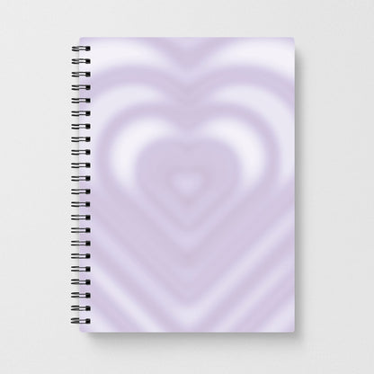Drippy Love Heart Purple Notebook