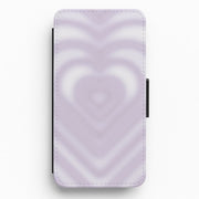 Drippy Love Heart Purple Flip / Wallet Phone Case 1