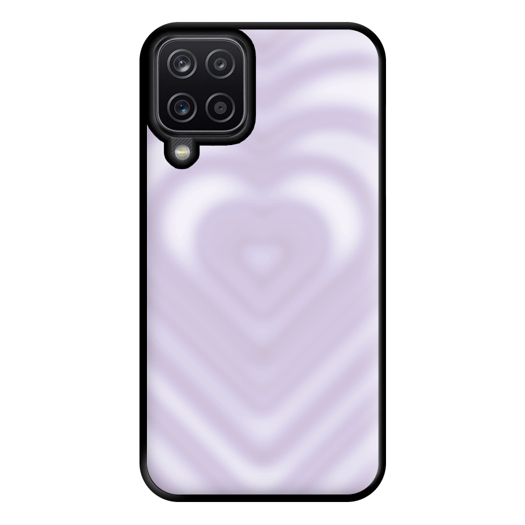 Drippy Love Heart Purple Phone Case for Galaxy A12