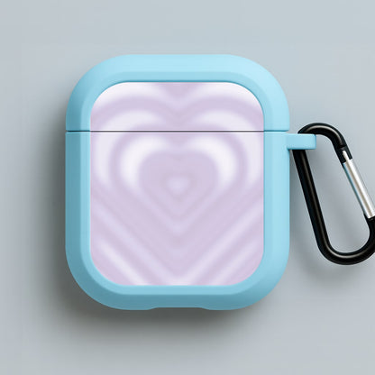 Drippy Love Heart Purple Blue AirPods Case