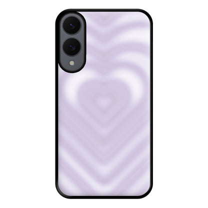 Drippy Love Heart Purple Phone Case for Galaxy S25 Edge