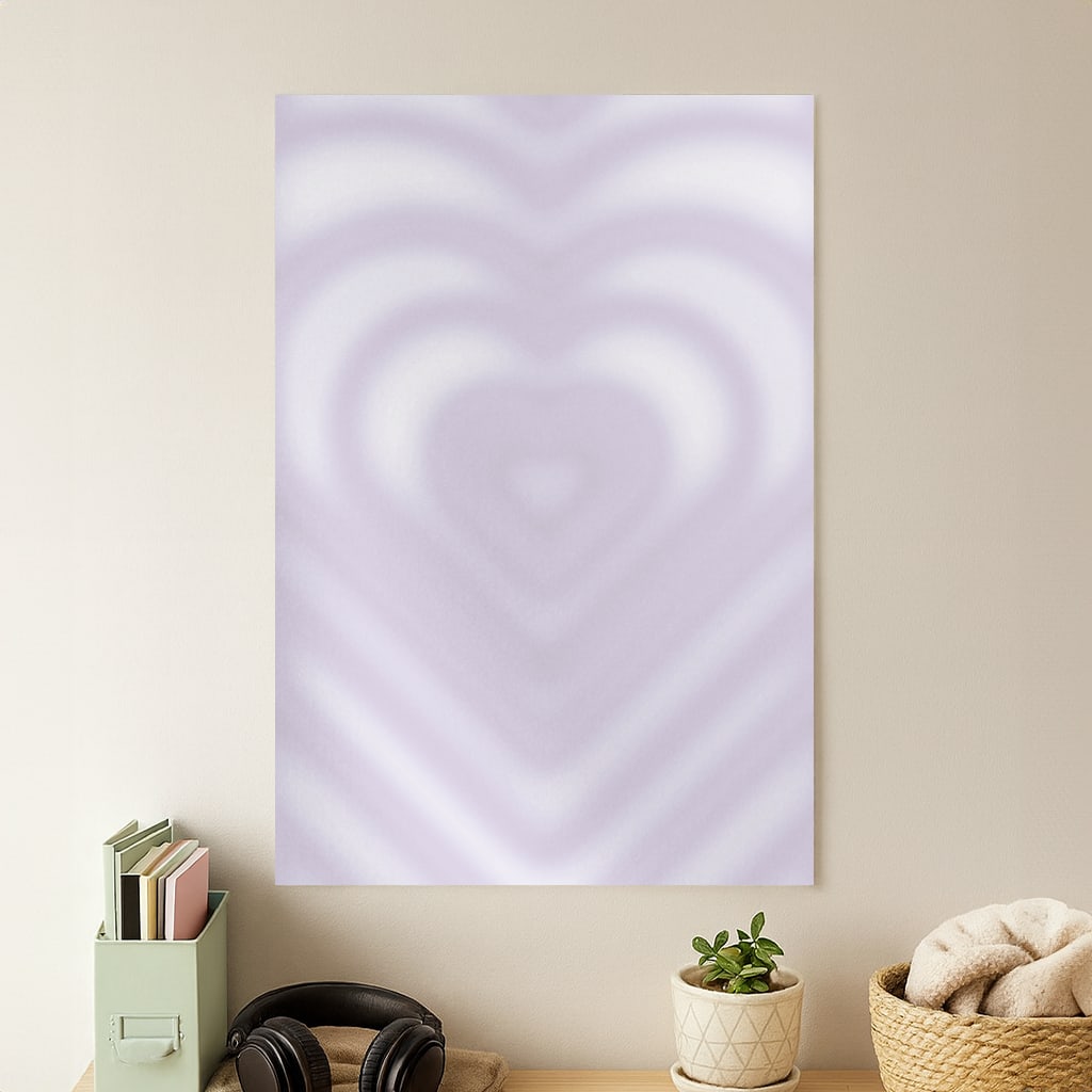 Drippy Love Heart Purple Poster