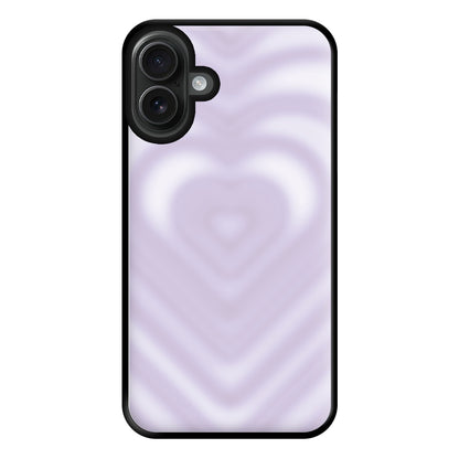 Drippy Love Heart Purple Phone Case for iPhone 16 Plus