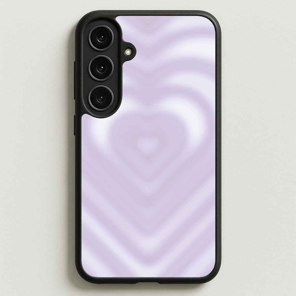 Drippy Love Heart Purple Phone Case for Galaxy S25FE