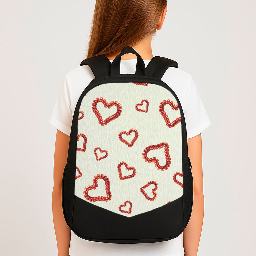 Elastic Hearts Pattern Backpack