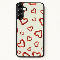 Elastic Hearts Pattern Phone Case for Galaxy A17