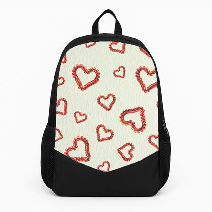 Elastic Hearts Pattern Backpack