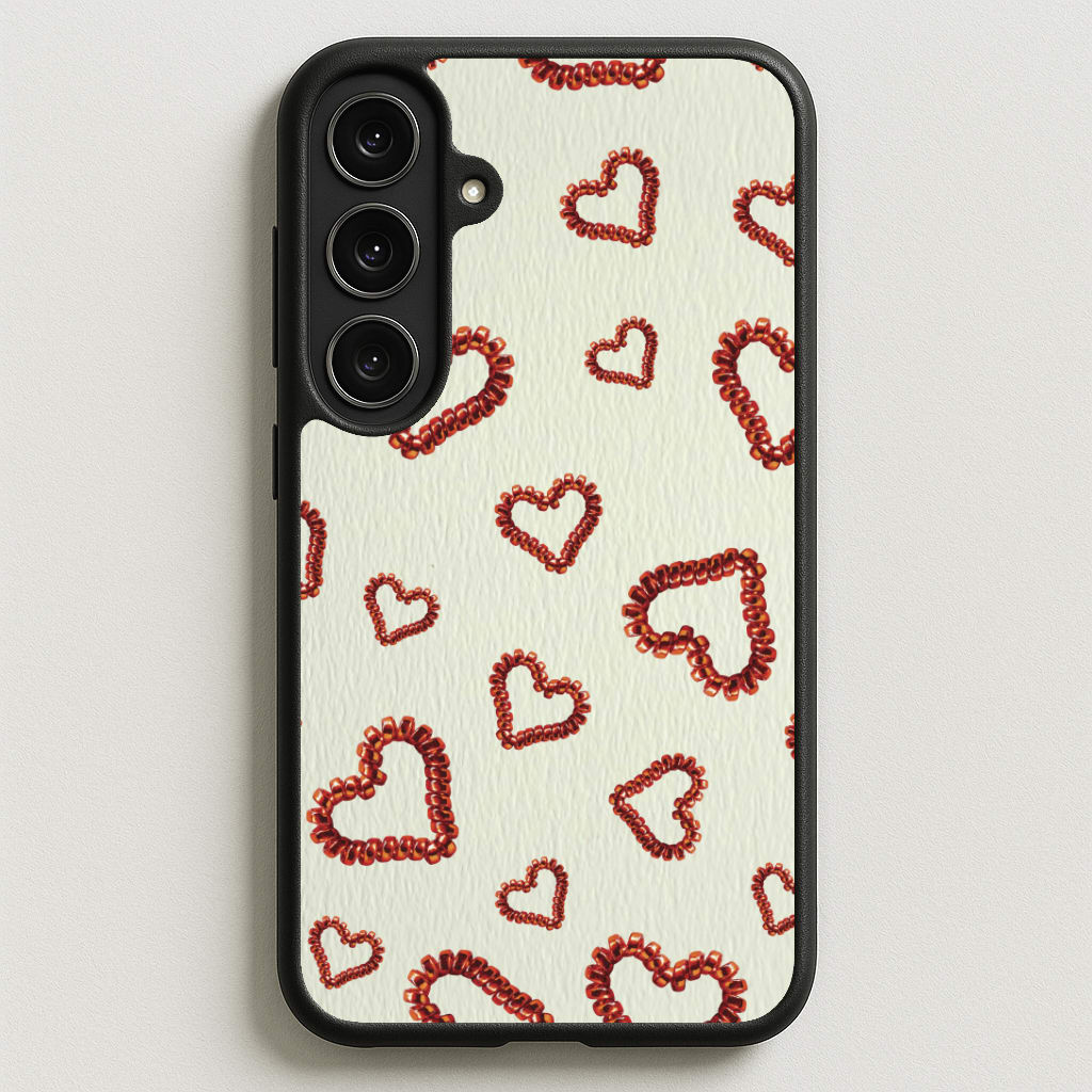 Elastic Hearts Pattern Phone Case for Galaxy S25FE