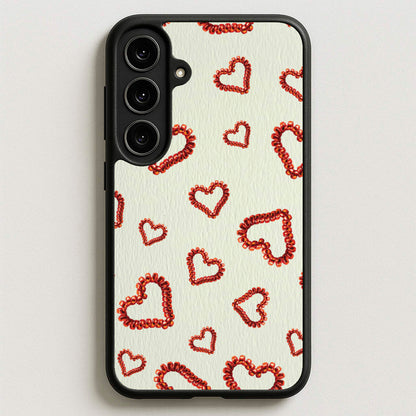 Elastic Hearts Pattern Phone Case for Galaxy S25FE