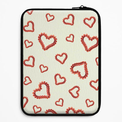 Elastic Hearts Pattern Laptop Sleeve