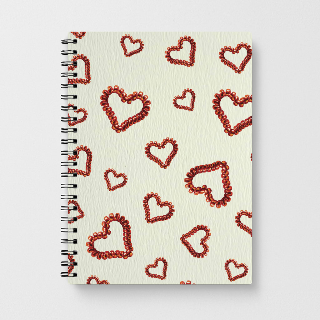 Elastic Hearts Pattern Notebook