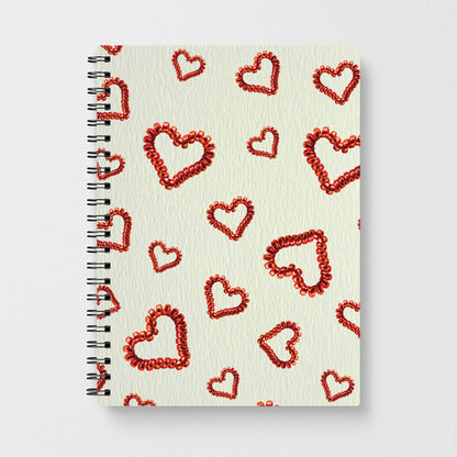 Elastic Hearts Pattern Notebook