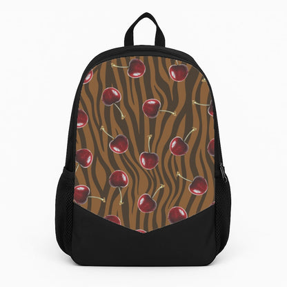 Animal Print With Cherries Pattern Backpack