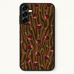 Animal Print With Cherries Pattern Phone Case for Galaxy A17