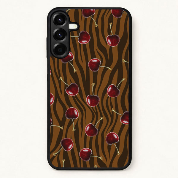 Animal Print With Cherries Pattern Phone Case for Galaxy A17
