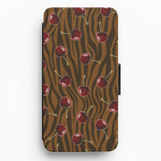 Animal Print With Cherries Pattern Flip / Wallet Phone Case 3