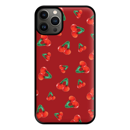 Gummy Cherries Pattern Phone Case for iPhone 13