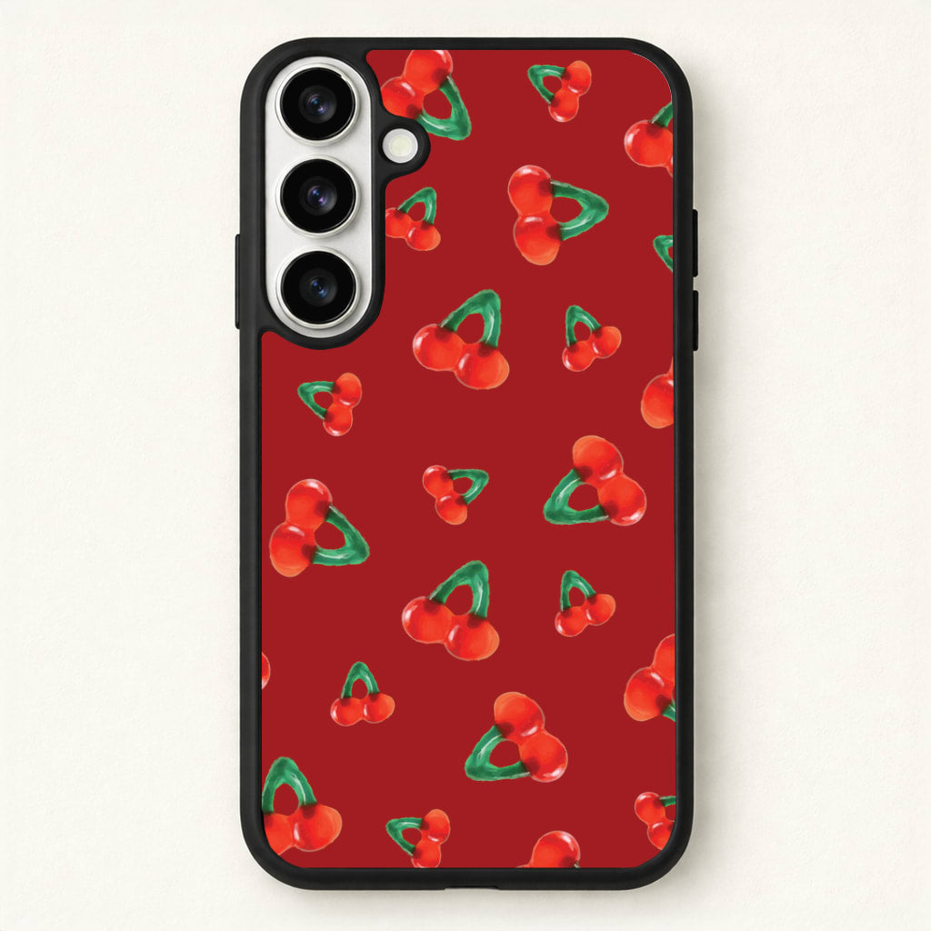 Gummy Cherries Pattern Phone Case for Galaxy S26 Plus