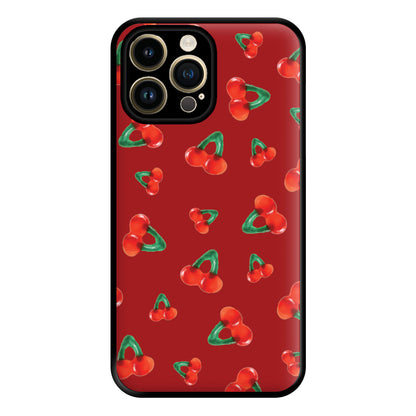 Gummy Cherries Pattern Phone Case for iPhone 14 Pro Max