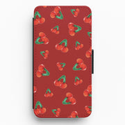 Gummy Cherries Pattern Flip / Wallet Phone Case 1