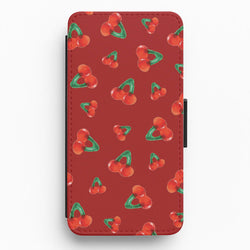Gummy Cherries Pattern Flip / Wallet Phone Case