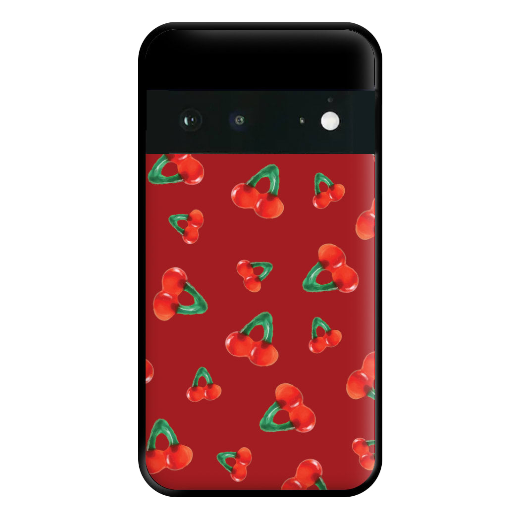 Gummy Cherries Pattern Phone Case for Google Pixel 6a