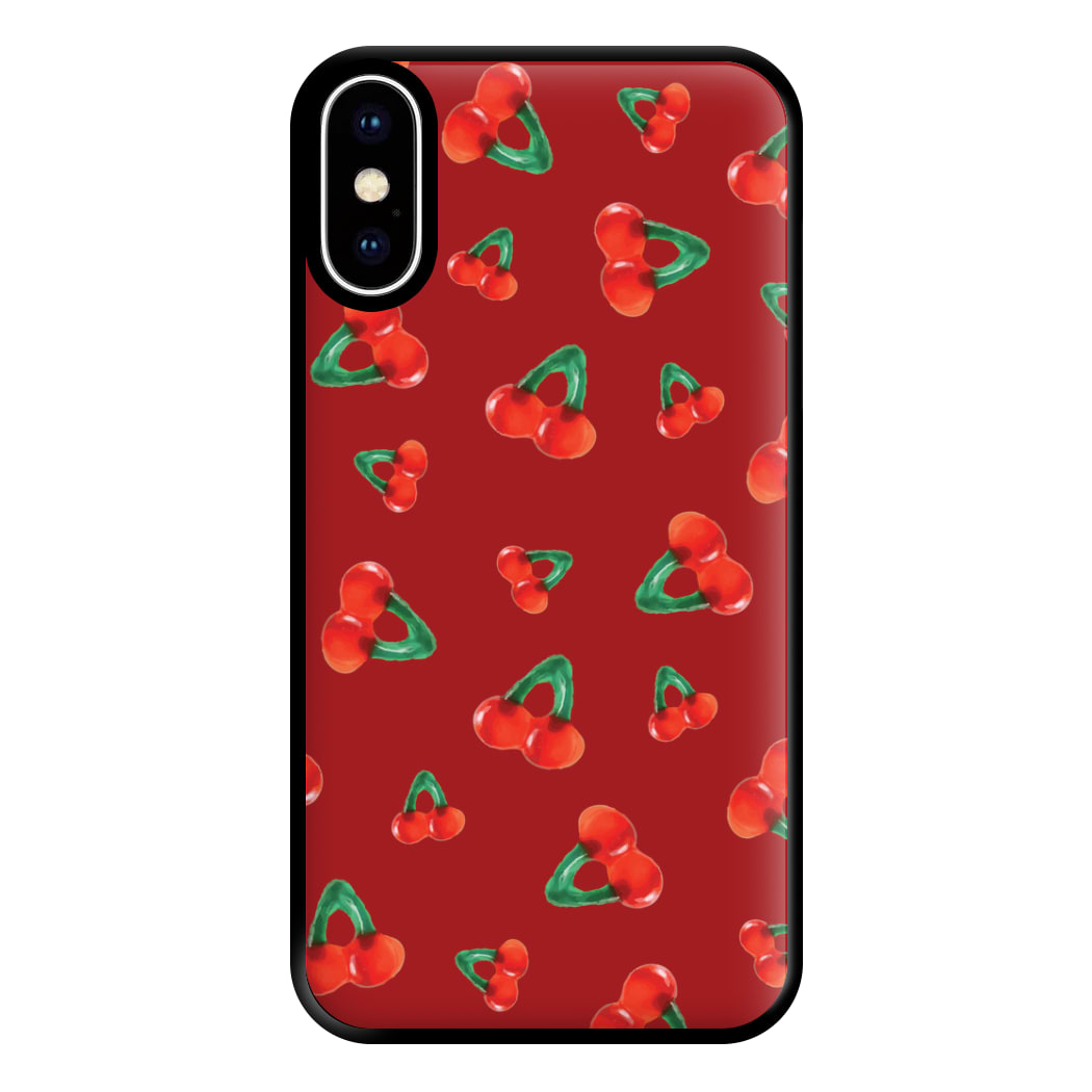 Gummy Cherries Pattern Phone Case for iPhone XS Max