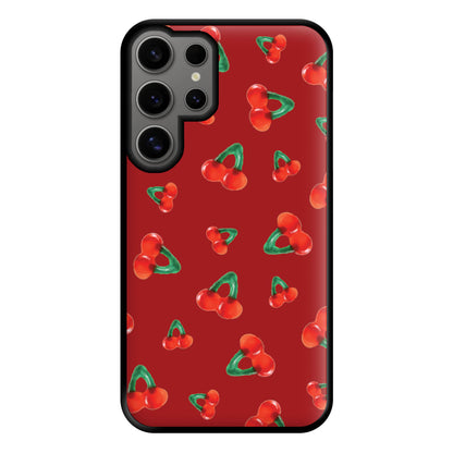 Gummy Cherries Pattern Phone Case for Galaxy S24 Ultra