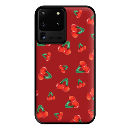 Gummy Cherries Pattern Phone Case for Galaxy S20 Ultra